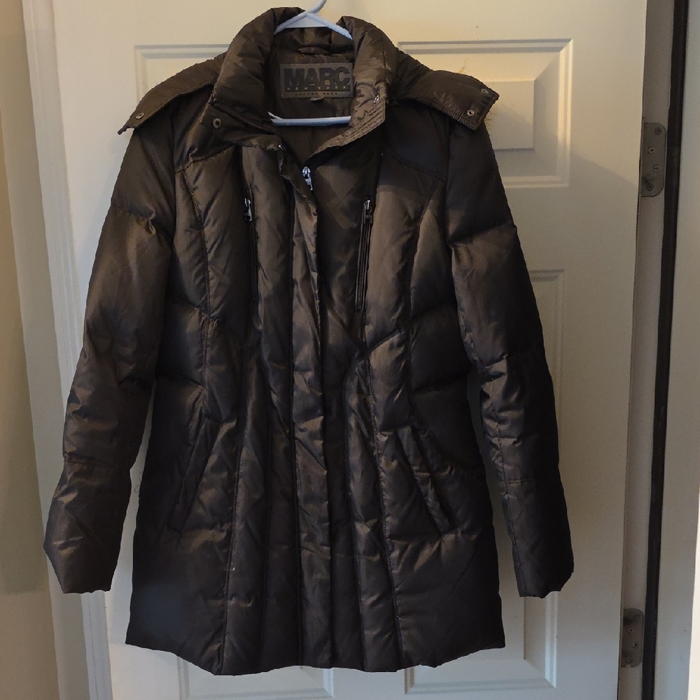 Marc New York Chocolate Puffer Coat